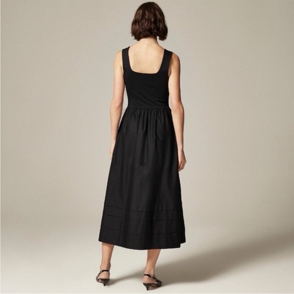 J. Crew Black Drop waist mixy dress black - Picture 2 of 7